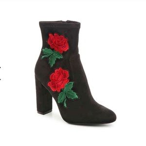 Steve Madden Rose Embroidered Booties